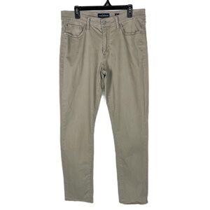 Lucky Brand 410 Athletic Slim Khaki Tan Pants Mens 33x32 Stretch Chino Jeans